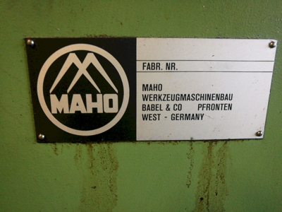 ➤ Used Maho MH 1000 C Milling Machine
