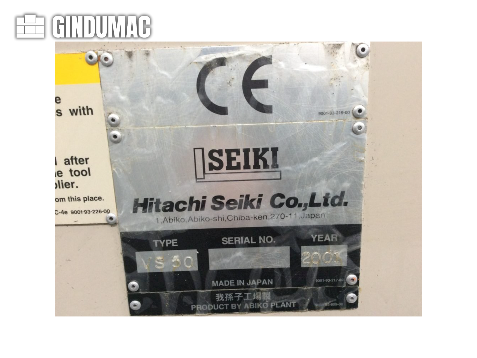 HITACHI SEIKI VS50 Vertical Machining Center